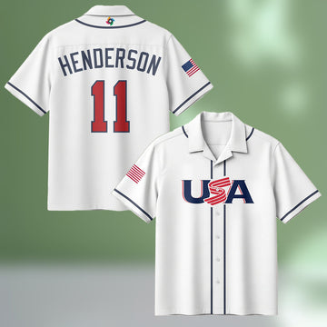 Gunnar Henderson 11 Hawaiian Shirt USA 2026 World Baseball Classic Clotches Gift Ideas For Son