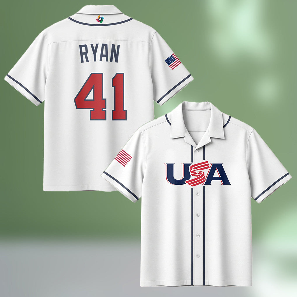 Joe Ryan 41 Hawaiian Shirt USA 2026 World Baseball Classic Clothes Gift Ideas For Mom