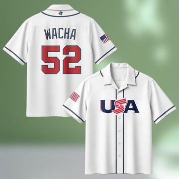 Michael Wacha 52 Hawaiian Shirt USA 2026 World Baseball Classic Clothes Gift For Dad