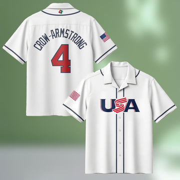 Pete Crow-Armstrong 4 Hawaiian Shirt USA 2026 World Baseball Classic Clothes Gift Ideas