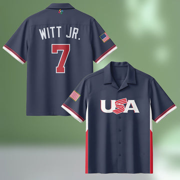 Bobby Witt Jr. 7 Hawaiian Shirt USA 2026 World Baseball Classic Apparel Gift For Friends