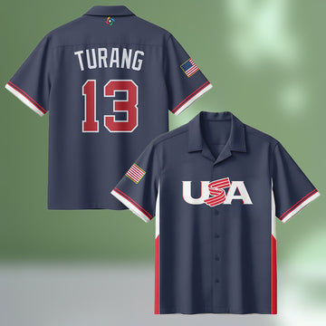 Brice Turang 13 Hawaiian Shirt USA 2026 World Baseball Classic Apparel Gift For Boyfriend