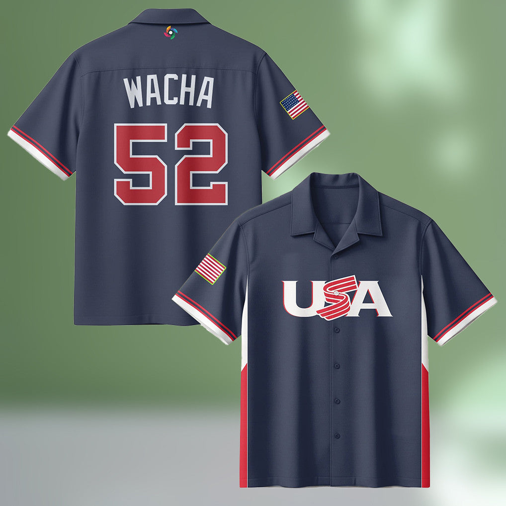 Michael Wacha 52 Hawaiian Shirt USA 2026 World Baseball Classic Clothes Gift For Daughter