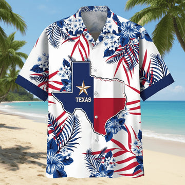 Blue Texas The Lone Star State Proud Shirt Men's Patriotic Clothing 4th of July Gift