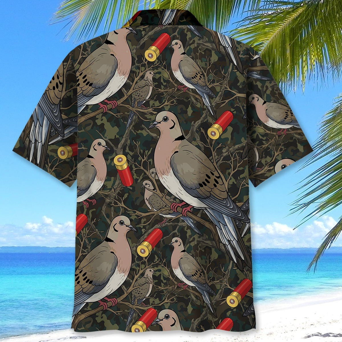Camouflage Dove Hunting Hawaiian Shirt Vintage Hunting Graphic Tee Gifts For Hunters