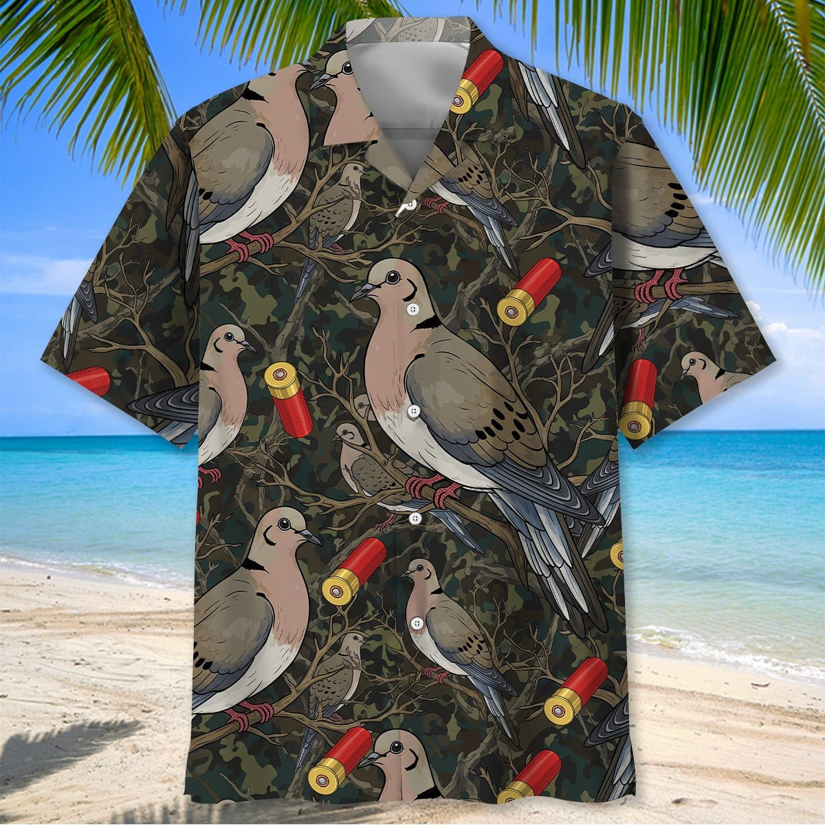 Camouflage Dove Hunting Hawaiian Shirt Vintage Hunting Graphic Tee Gifts For Hunters