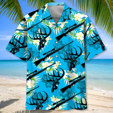 Deer Hunting Hibiscus Hawaiian Shirt Summer Apparel Hunting Gifts For Outdoorsmen