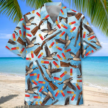 Goose Hunting Hawaiian Shirt Vintage Hunting Graphic Tee Best Gifts For Hunters