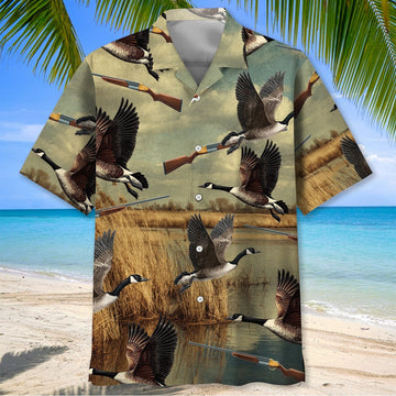 Goose Hunting Field Hawaiian Shirt Men's Hunting Apparel Best Gifts For Hunters