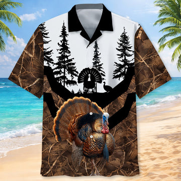 Turkey Hunting Camo Grass Hawaiian Shirt Turkey Hunting Gifts For Men