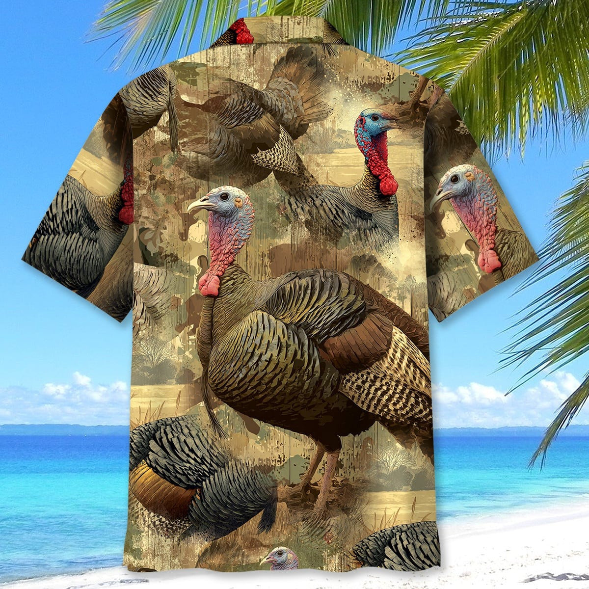 Turkey Hunting Camo Hawaiian Shirt Westernn Style Clothing Men's Gift