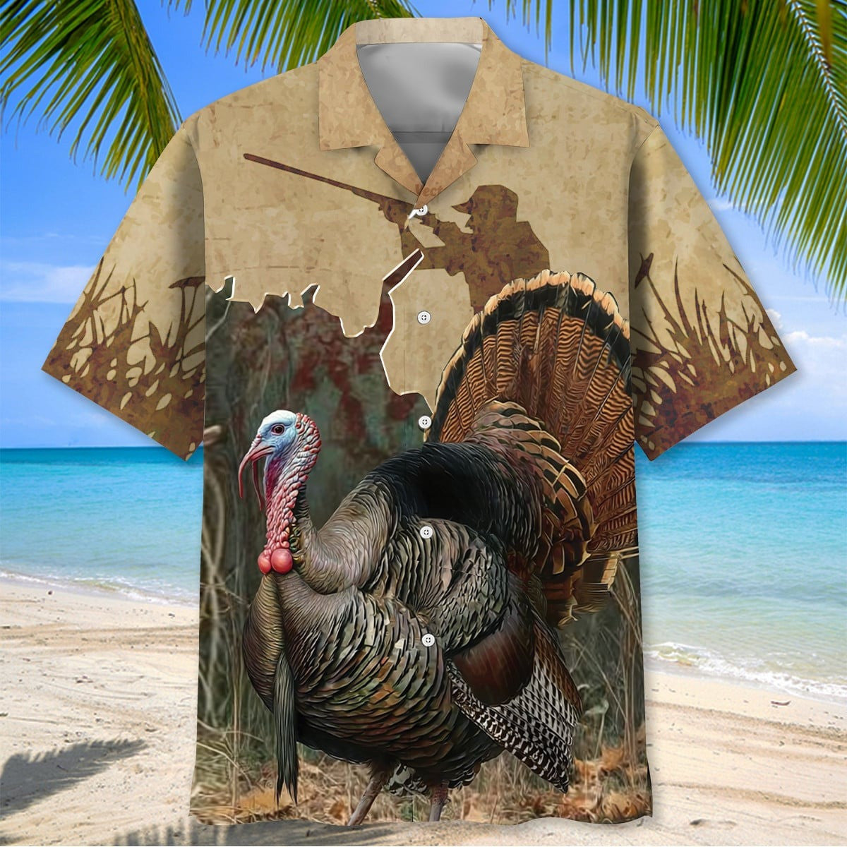 Turkey Hunting Hawaiian Shirt Vintage Hunting Graphic Tee Gifts For Hunters