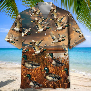 Vintage Duck Hunting Hawaiian Shirt Hunting Season Shirt Father's Day Gift