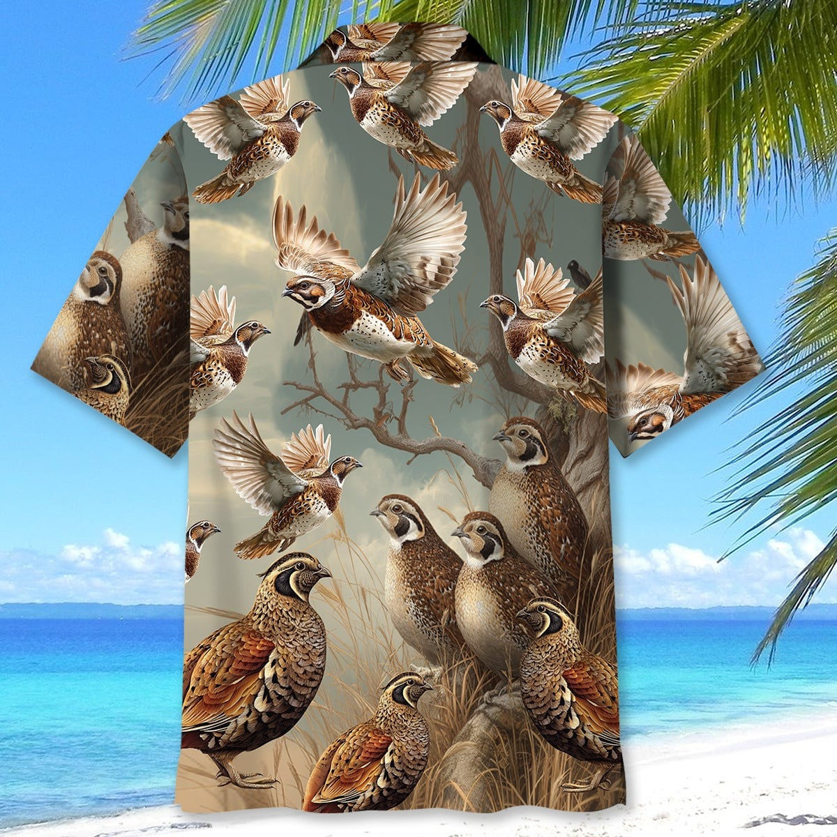 Vintage Quail Hunting Hawaiian Shirt Western Style Apparel Father's Day Gift