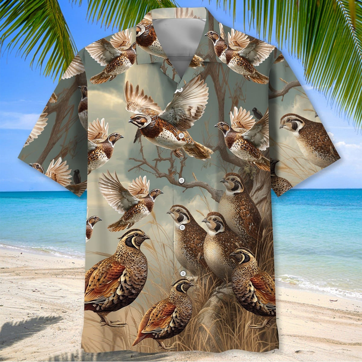 Vintage Quail Hunting Hawaiian Shirt Western Style Apparel Father's Day Gift