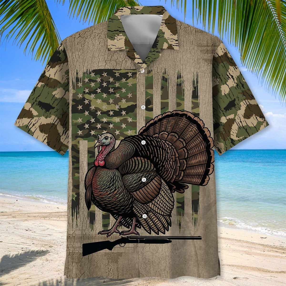 Wild Turkey Hunting America Hawaiian Shirt Westernn Style Clothing Men's