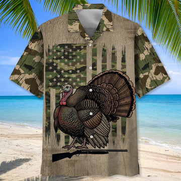 Wild Turkey Hunting America Hawaiian Shirt Westernn Style Clothing Men's