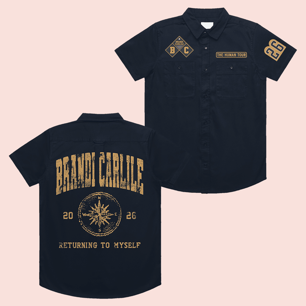 Brandi Carlile Merch The Human Tour Button Up Shirt Returning To Myself 2026 Fan Apparel