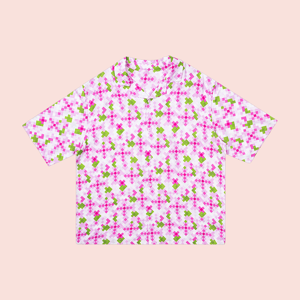 Minecraft X Very Cool Merch The Blossom Button Up Shirt Cold Ones Merch Gift For Game Lovers