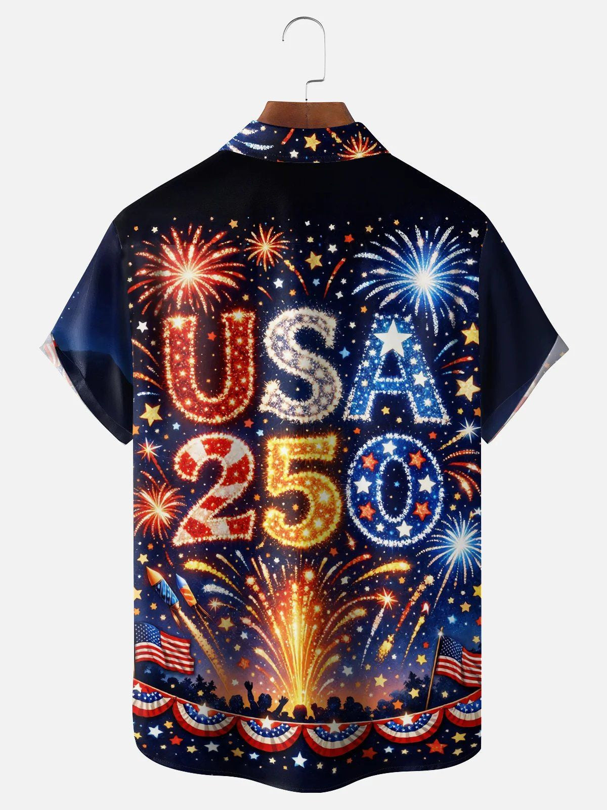 Men's USA 250Th Anniversary Hawaiian Shirt 4Th Of July USA 250 Celebration Father’s Day Gifts
