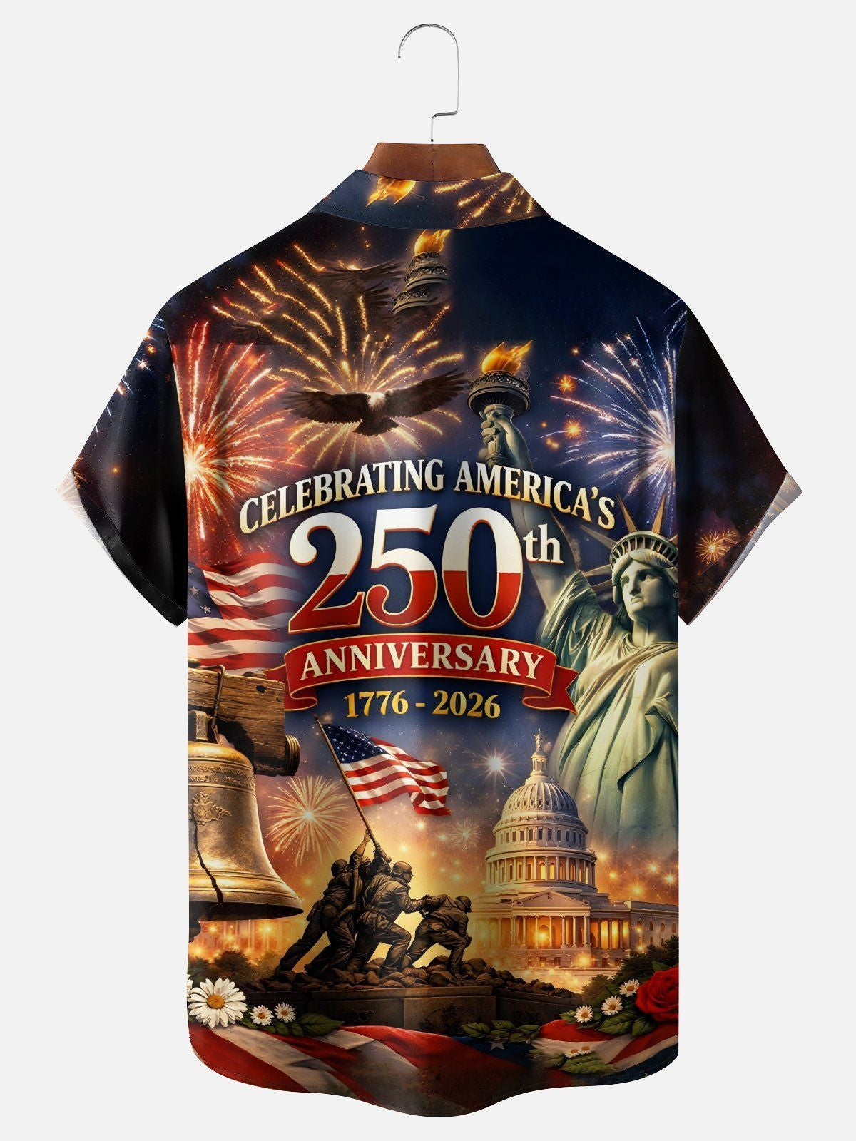 USA 250Th Anniversary Hawaiian Shirt America 250 Commemorative Clothes Dad Gift