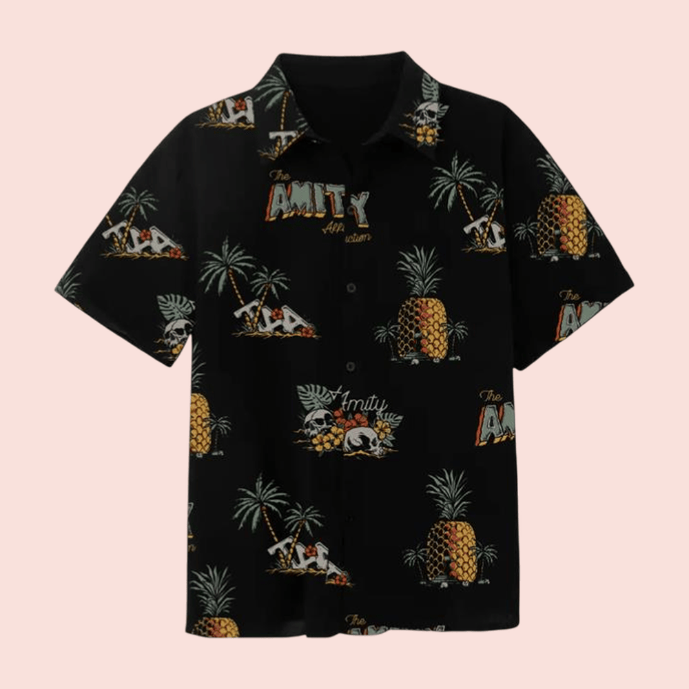 24Hundred Merch Store The Amity Affliction Big Pineapple Party Hawaiian Shirt Fan Gifts