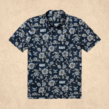 U.S Navy Performance Hawaiian Shirt United States Military Apparel Father's Day Gift for Veterans