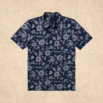 U.S Marines Performance Hawaiian Shirt United States Military Apparel Father's Day Gift