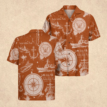 United States Navy Hawaiian Shirt 250th Anniversary Apparel Gift on Memorial Day