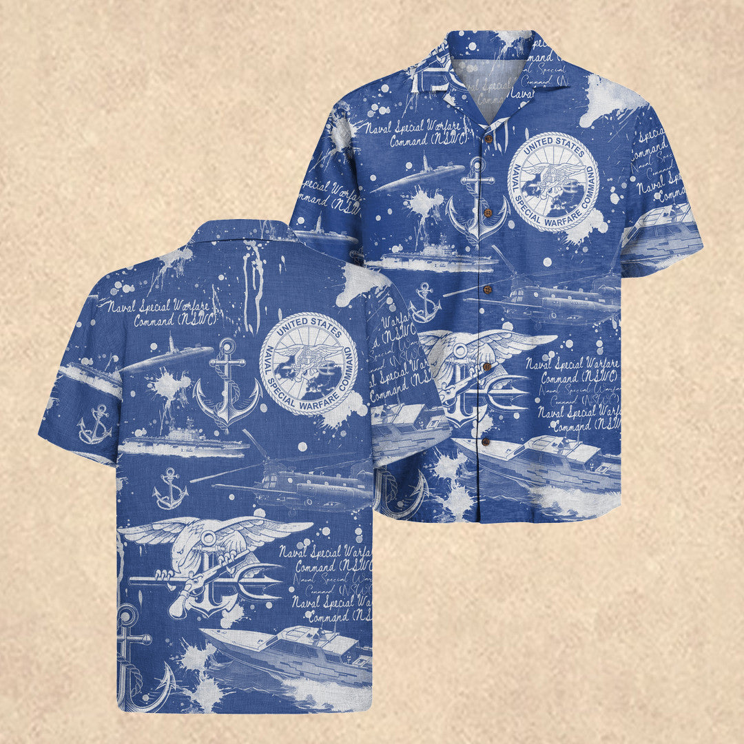US Naval Special Warfare Command 250th Years of Service Hawaiian Shirt Patriotic Gift