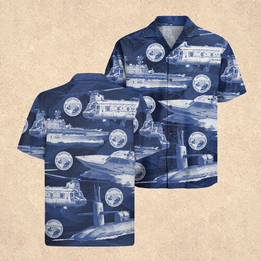 US Naval Special Warfare Command 250th Years of Service Hawaiian Shirt Gift for Dad