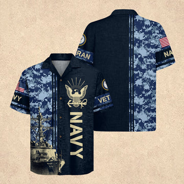 US Navy 250th Years Of Service Hawaiian Shirt US Navy Memorial Day Apparel