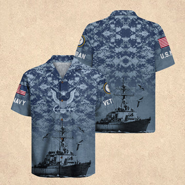 US Navy 250th Anniversary Hawaiian Shirt US Navy Memorial Day Apparel Gift for Veterans