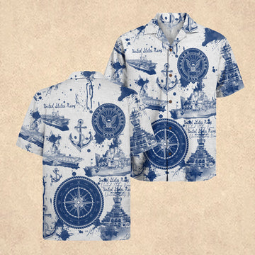 US Navy 250th Anniversary Hawaiian Shirt Fourth Of July Gear Father's Day Present
