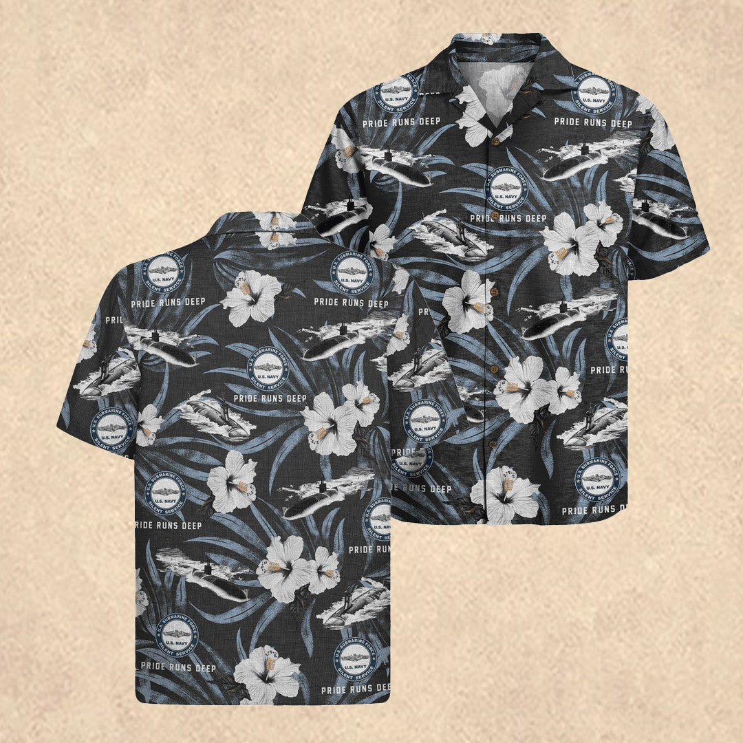 US Navy Submarine Hawaiian Shirt 250th Anniversary Gear Submarine Force Navy Gift