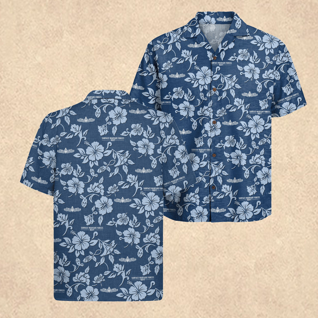 US Navy Surface Warfare Forces 250th Hawaiian Shirt 4th of July Patriotic Gift