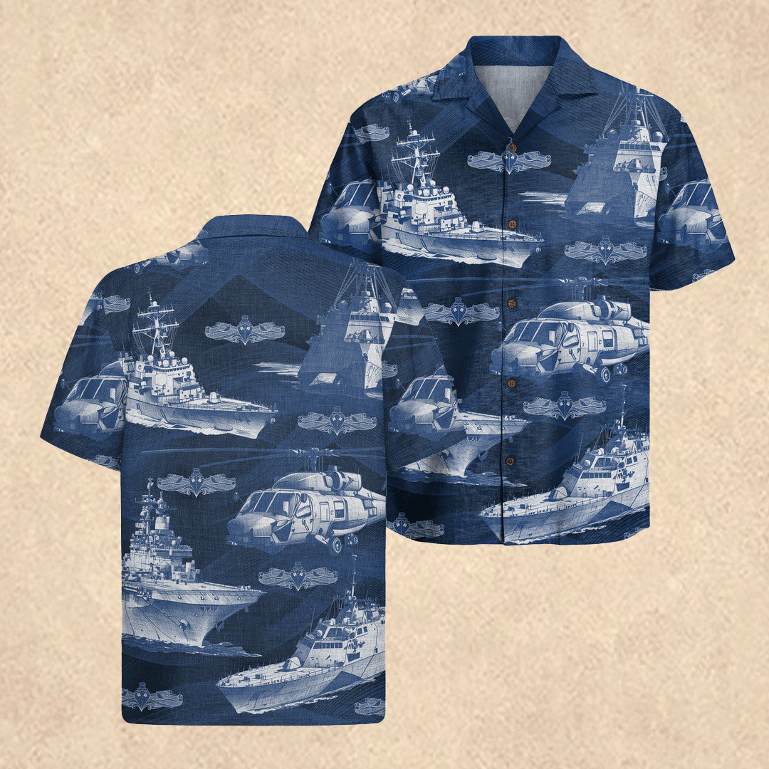 US Navy Surface Warfare Forces 250th Hawaiian Shirt Independence Day Merch Gift