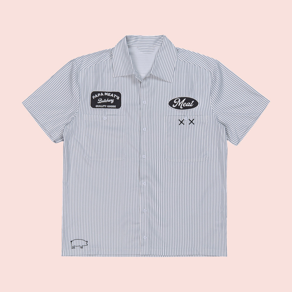 Papa Meat Merch Butcher Button Up Shirt Youtuber Clothing Unique Gift For Fans