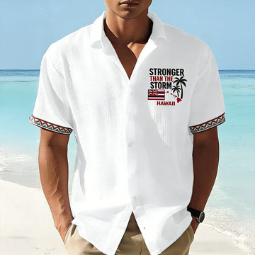 Stronger Than the Storm Button Up Shirt Galathreads Clothes Father's Day Gift