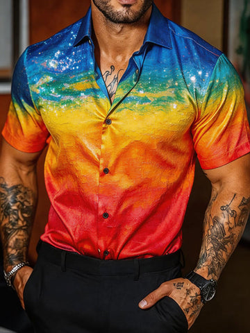 Men's Pride Month Hawaiian Shirt Month Rainbow Apparel Pride Month Gift Ideas