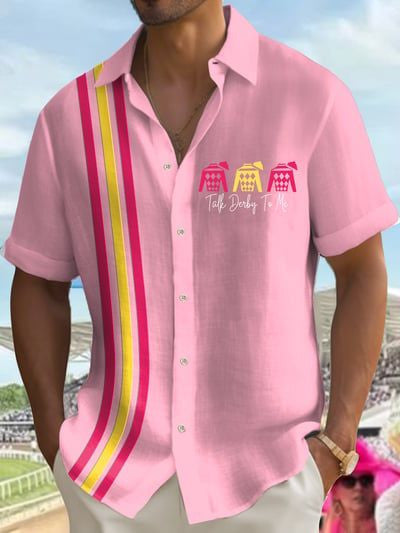 Kentucky Derby 2026 Hawaiian Shirt Colorful Horse Painting Apparel Gift For Husband