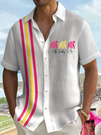 Kentucky Derby 2026 Hawaiian Shirt Colorful Horse Painting Apparel Gift For Husband