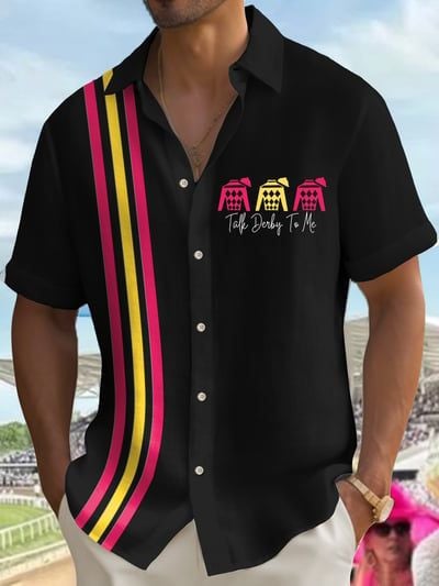 Kentucky Derby 2026 Hawaiian Shirt Colorful Horse Painting Apparel Gift For Husband