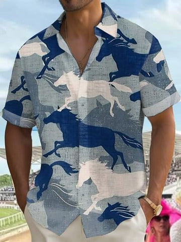 Kentucky Derby 2026 Hawaiian Shirt Colorful Horse Racing Clothes Gifts Ideas For Boyfriend