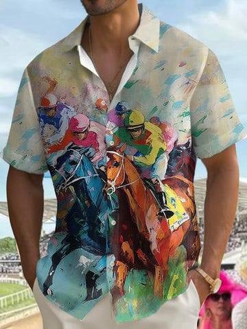 Kentucky Derby 2026 Hawaiian Shirt Colorful Horse Racing Day Apparel Gifts For Him