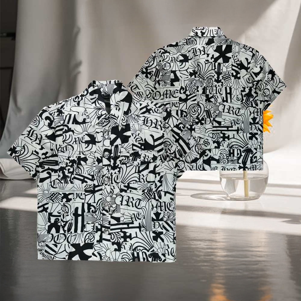 Chrome Hearts 1 1 Hawaiian Shirt Chrome Hearts Clothing Cool Father's Day Gifts