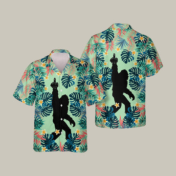 I Hate People Bigfoot Hawaiian Shirt Middle Finger Bigfoot Shirt Humorous Gift For Adult