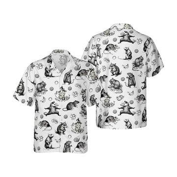 Funny Opossum Hawaiian Shirt Weird Animal Aloha Beach Style Shirt Unique Gift For Him