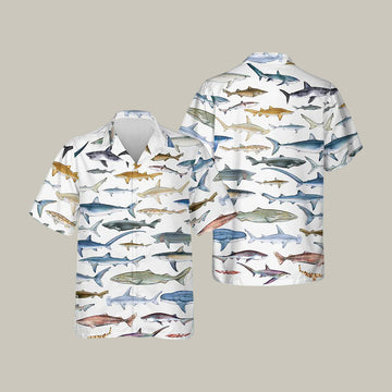 Shark Hawaiian Shirt Tropical Beach Aloha Shirt Unique Gift For Shark Lovers