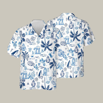 Tropical Cartoon Hawaiian Shirt Summer Beach Clothes Present Idea For Boyfriend
